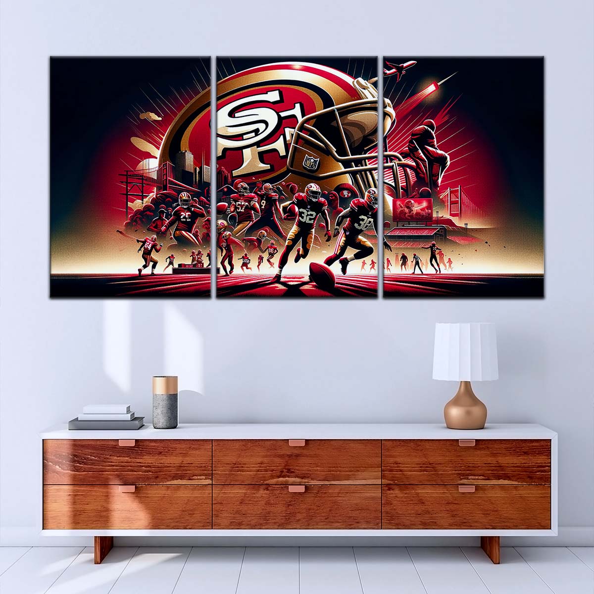 American Football Canvas Wall Art - AF5216 - San Francisco 49ers - NFL Super Bowl