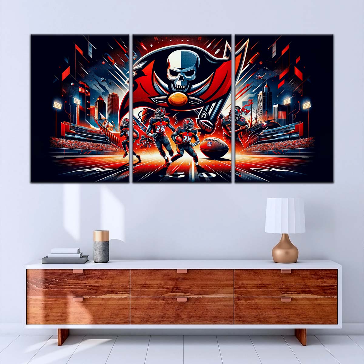 American Football Canvas Wall Art - AF5225 - Tampa Bay Buccaneers - Super Bowl Spirit - NFL Teams