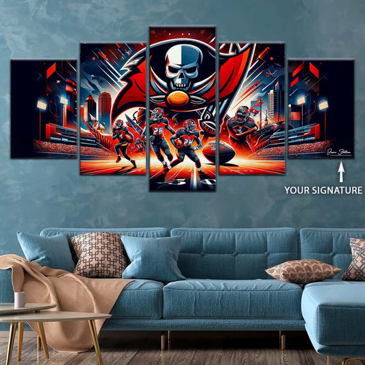 American Football Canvas Wall Art - AF5225 - Tampa Bay Buccaneers - Super Bowl Spirit - NFL Teams