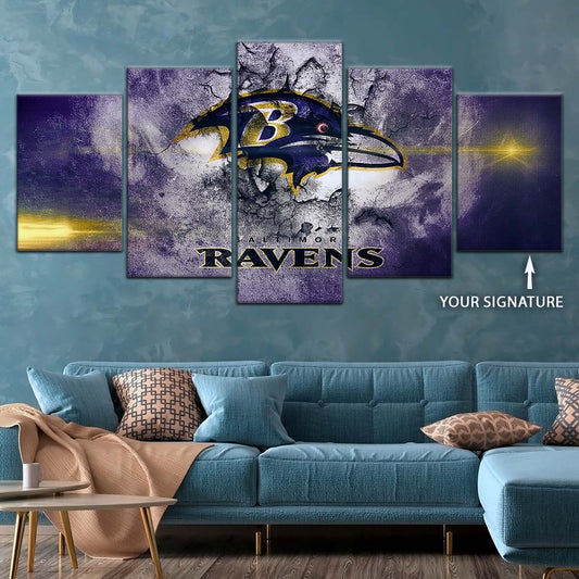 American Football Canvas Wall Art - AF5231 - Baltimore Ravens - NFL Teams