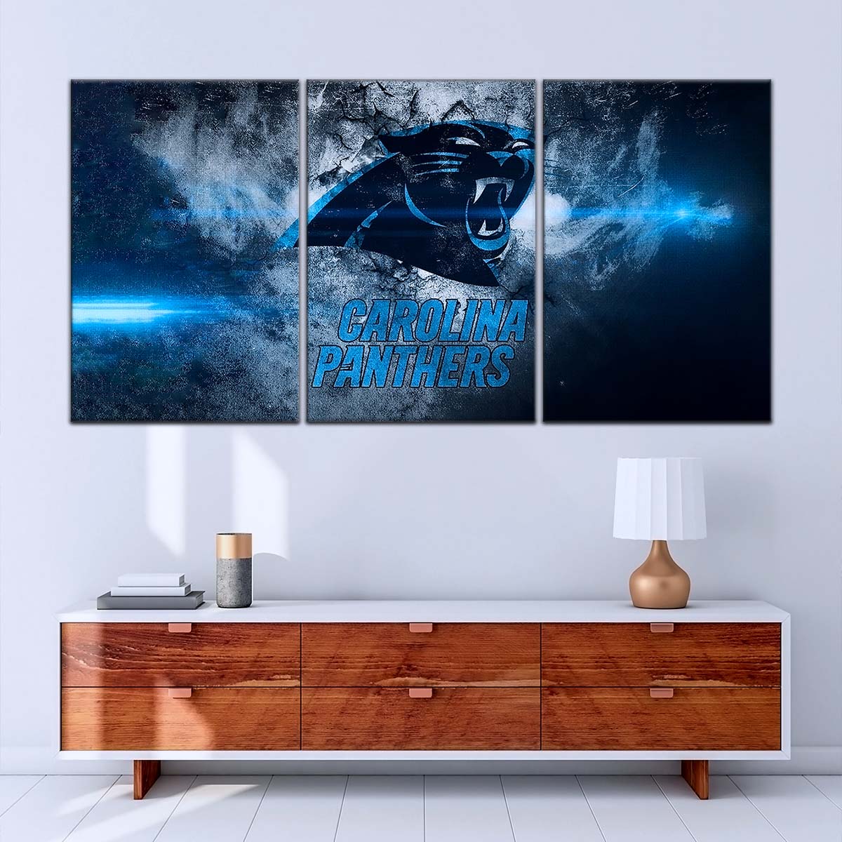 American Football Canvas Wall Art - AF5233 - Carolina Panthers - NFL Teams