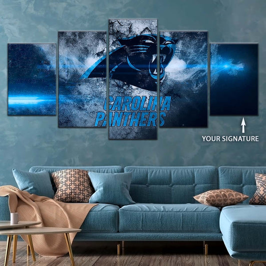 American Football Canvas Wall Art - AF5233 - Carolina Panthers - NFL Teams