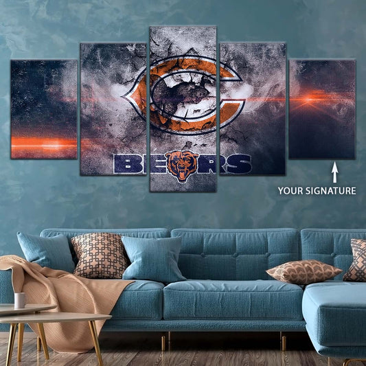 American Football Canvas Wall Art - AF5234 - Chicago Bears - NFL Teams