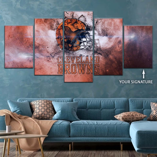 American Football Canvas Wall Art - AF5236 - Cleveland Browns - NFL Teams