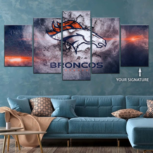 American Football Canvas Wall Art - AF5238 - Denver Broncos - NFL Teams