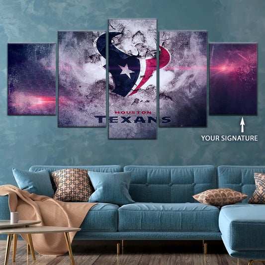 American Football Canvas Wall Art - AF5241 - Houston Texans - NFL Teams