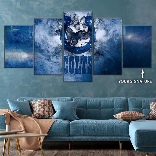 American Football Canvas Wall Art - AF5242 - Indianapolis Colts - NFL Teams