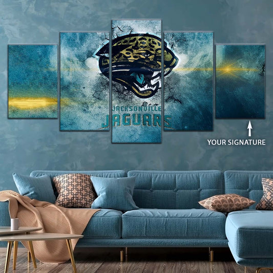 American Football Canvas Wall Art - AF5243 - Jacksonville Jaguars - NFL Teams