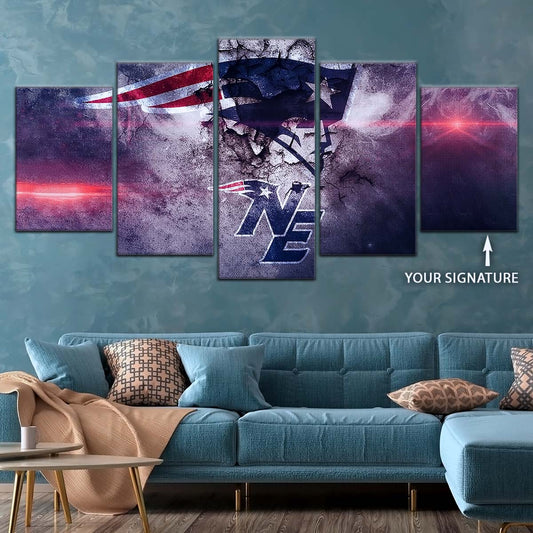 American Football Canvas Wall Art - AF5247 - New England Patriots - NFL Teams