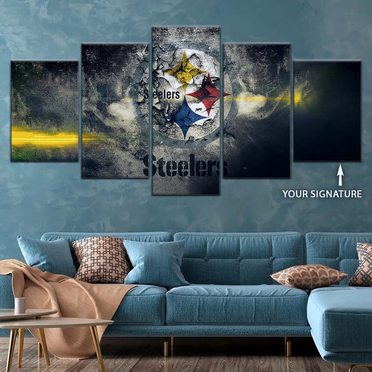 American Football Canvas Wall Art - AF5253 - Pittsburgh Steelers - NFL Teams