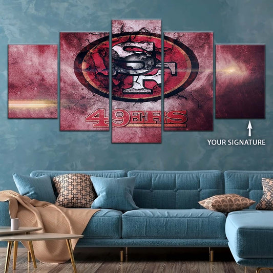 American Football Canvas Wall Art - AF5255 - San Francisco 49ers - NFL Teams