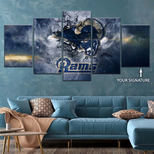 American Football Canvas Wall Art - AF5257 - St.Louis Rams - NFL Teams