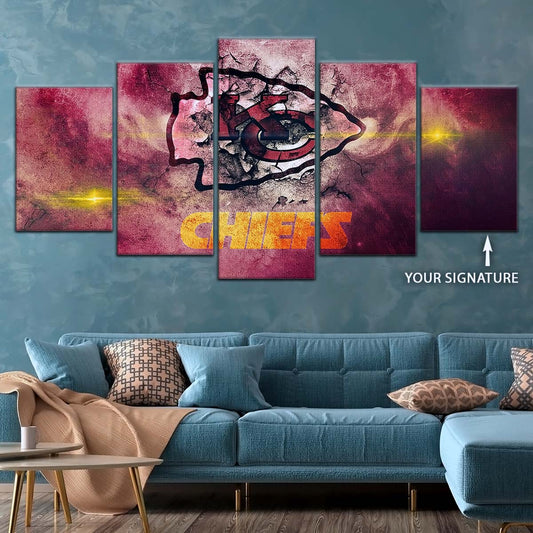 American Football Canvas Wall Art - AF5244 - Kansas City Chiefs - NFL Teams