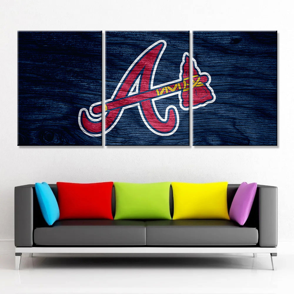 Baseball Canvas Wall Art - BB5023 - Atlanta Braves Baseball