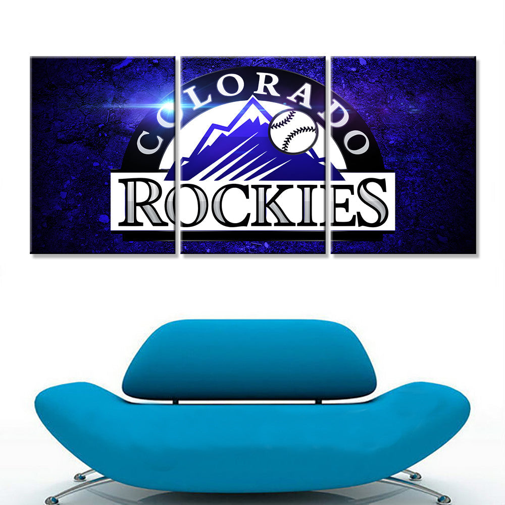 Baseball Canvas Wall Art - BB5025 - Colorado Rockies