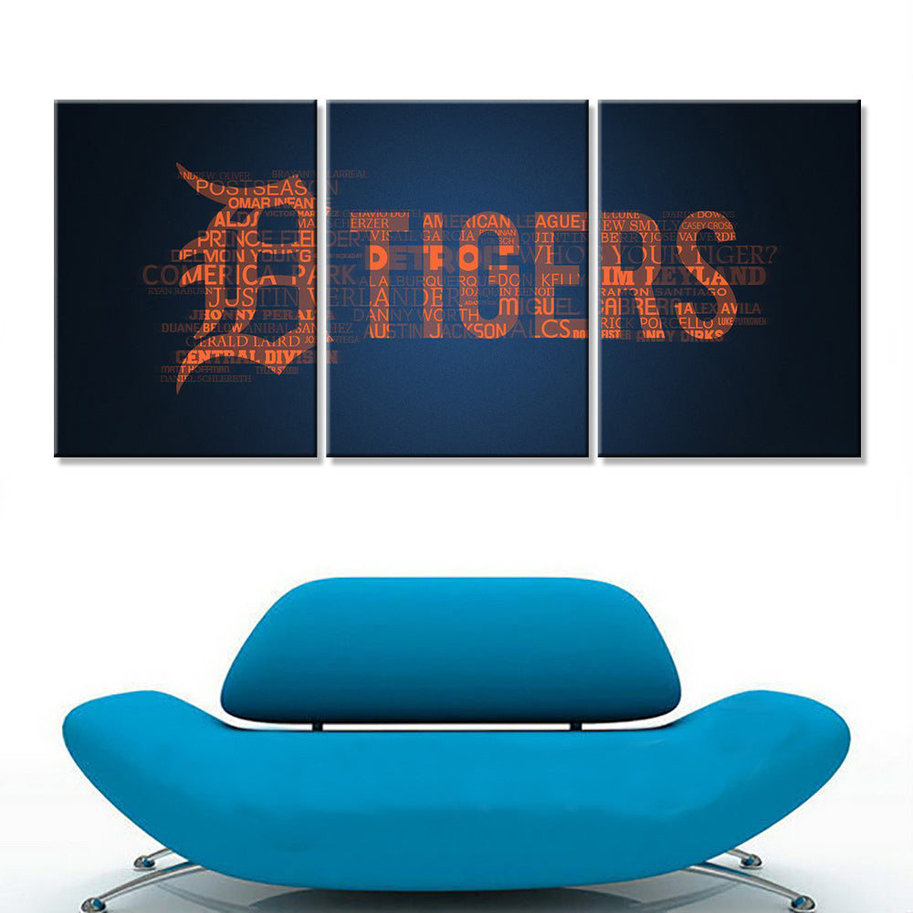 Baseball Canvas Wall Art - BB5028 - Detroit Tigers