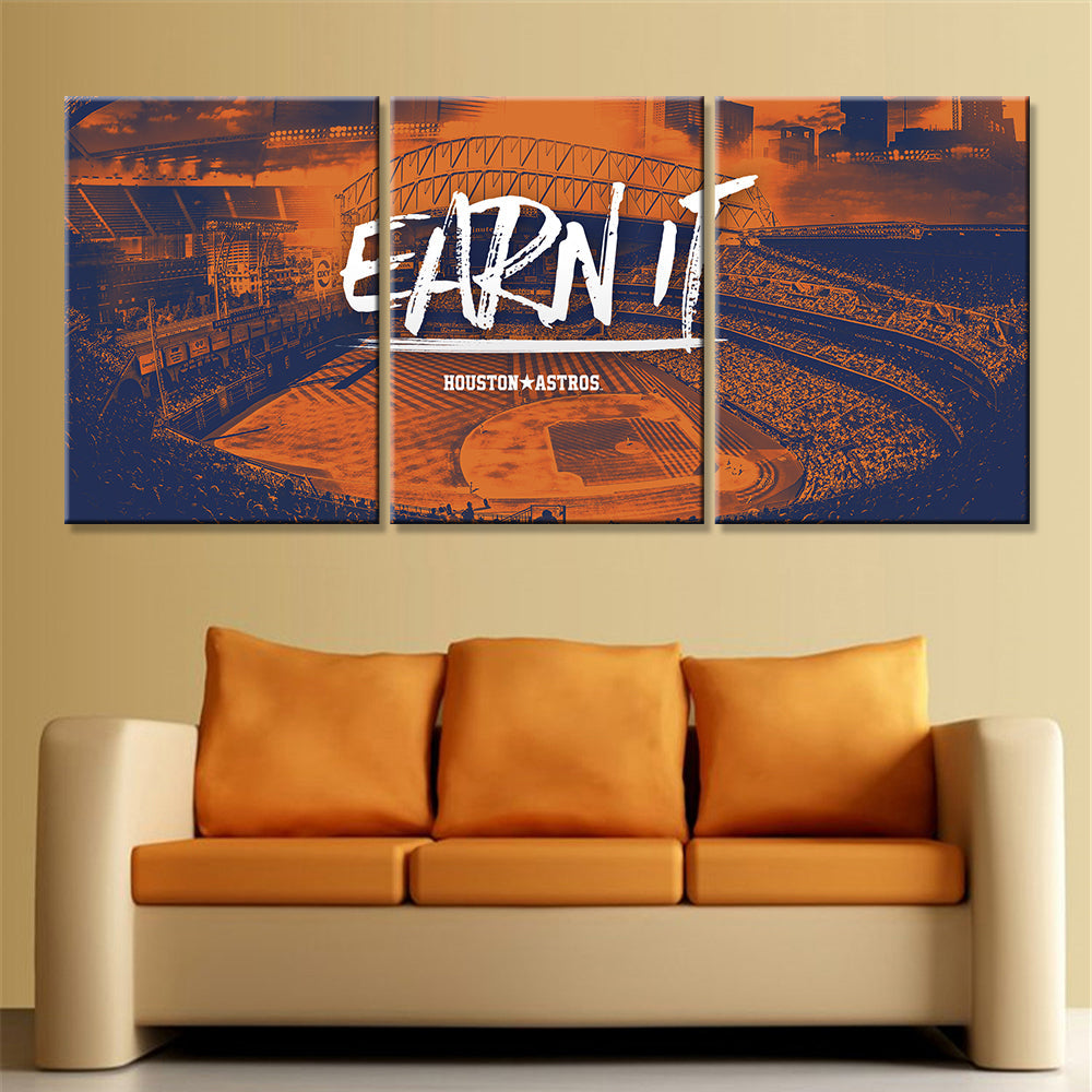 Baseball Canvas Wall Art - BB5029 - Daikin Park - Houston Astros - Earn It