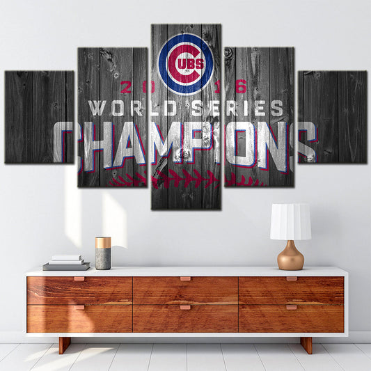 Baseball - 5 Pieces Wall Art - BB5009 - 2016 Cubs World Series Champions Sport - Baseball Poster - Baseball Canvas