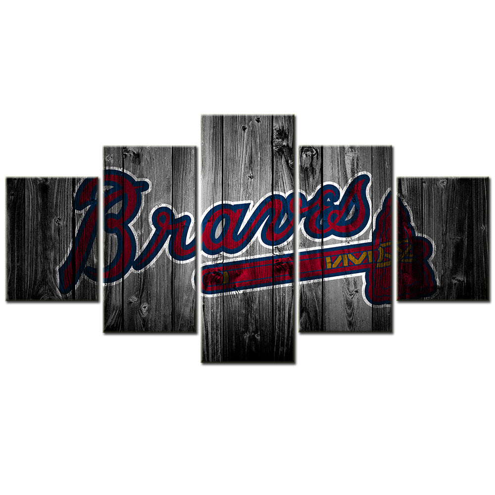 Baseball Canvas Wall Art - BB5004 - Atlanta Braves Baseball