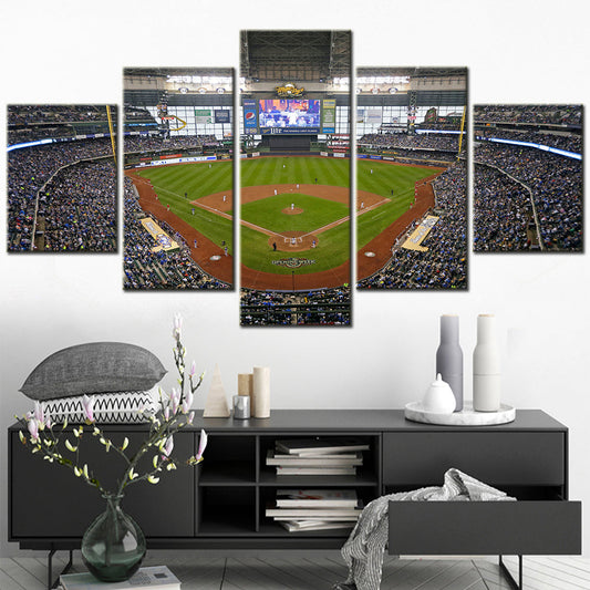 Baseball - 5 Pieces Wall Art - BB5019 - American Family Field - Home of Your Milwaukee Brewers - Baseball Poster - Baseball Canvas