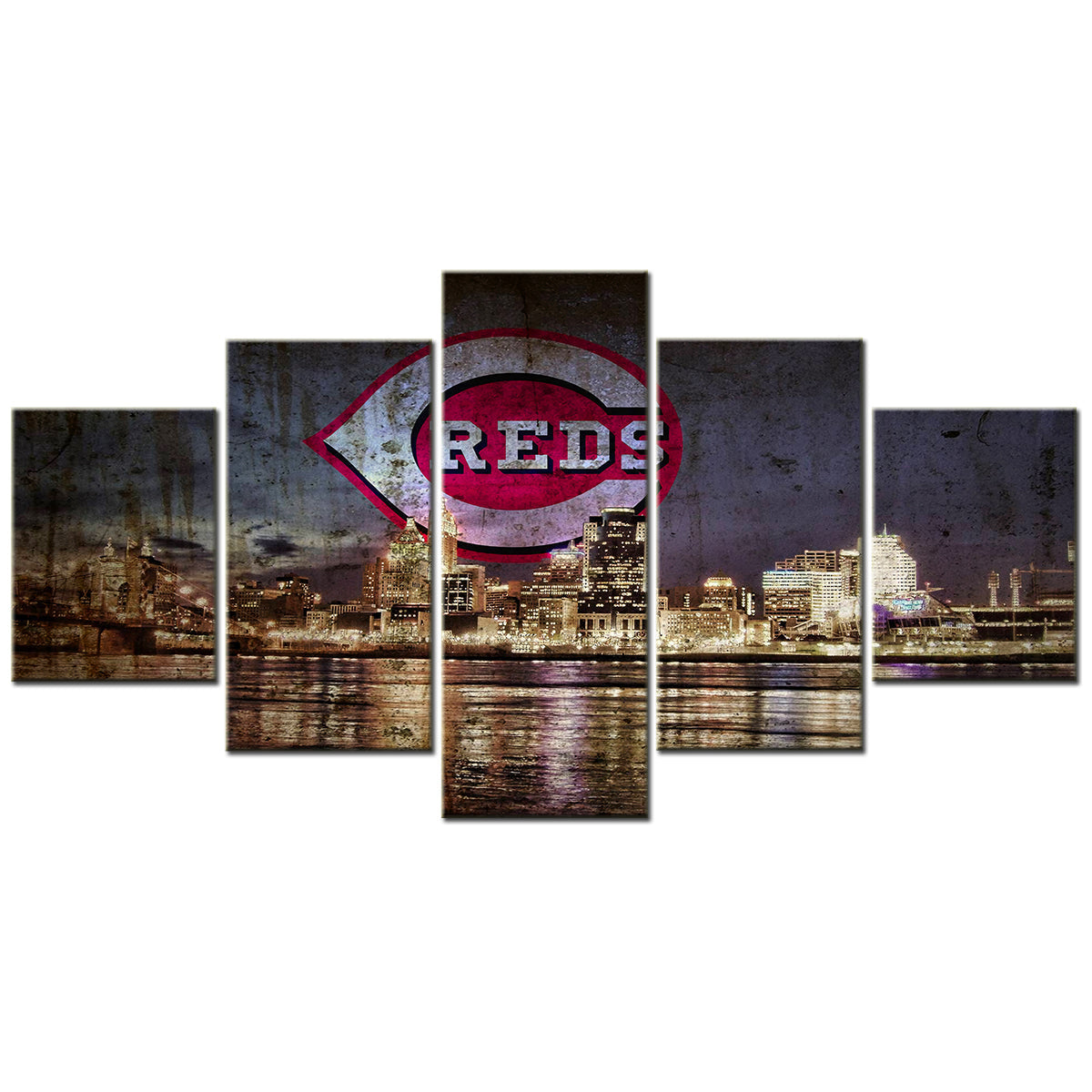 Baseball Canvas Wall Art - BB5002 - Cincinnati Reds - American Professional Baseball Team Based In Cincinnati