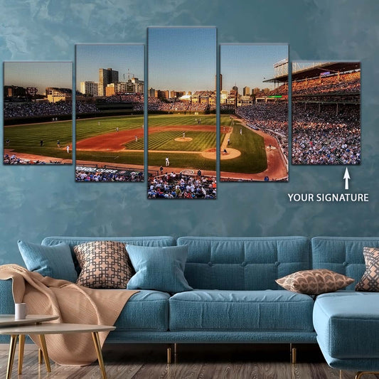 Baseball Wall Art - BB5052 - Baseball MLB Stadium Chicago Cubs - Baseball Poster - Baseball Canvas