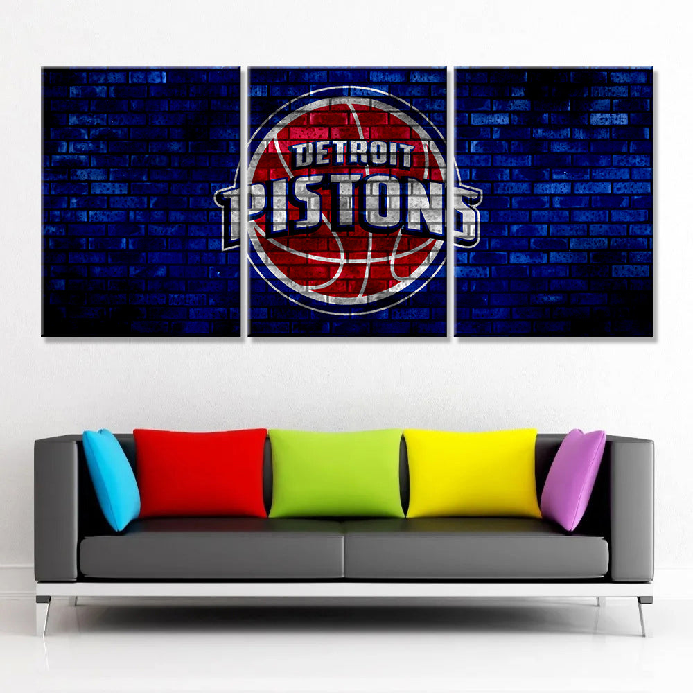 Basketball Canvas Wall Art - BK5030 - Detroit Pistons