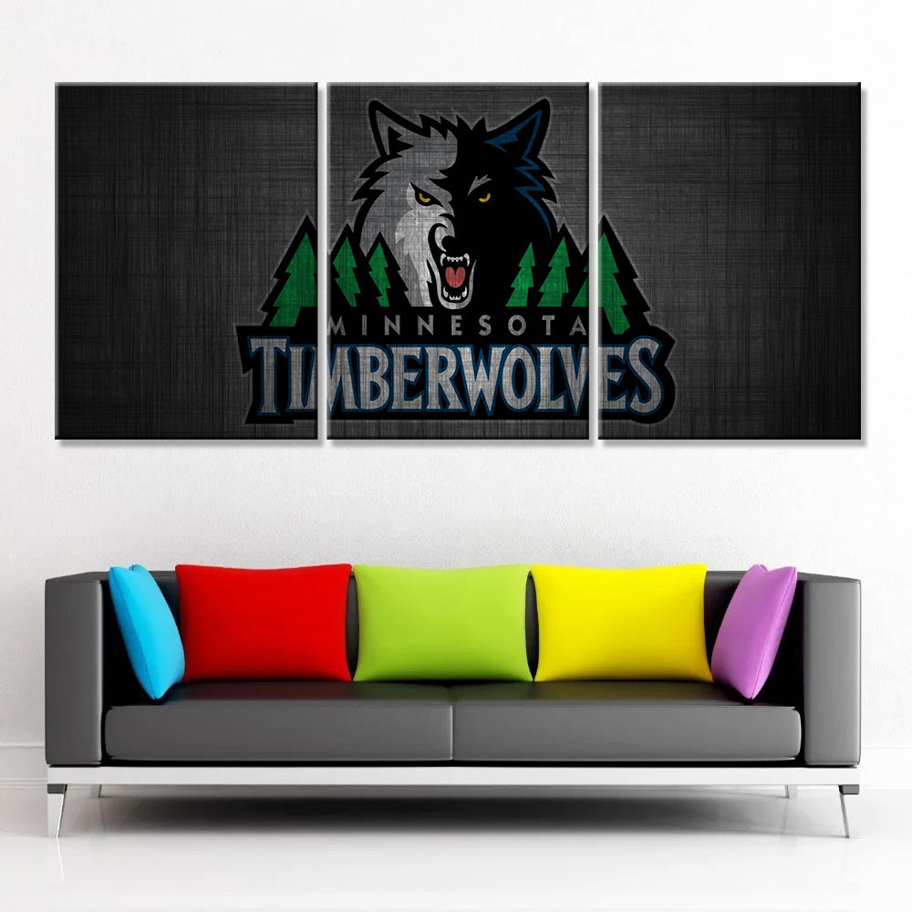Basketball Canvas Wall Art - BK5035 - Minnesota Timberwolves