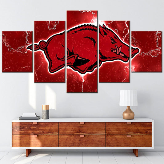 Basketball - 5 Pieces Wall Art - BK5001 - Arkansas Razorbacks Men's Basketball - Hogs - Basketball Poster - Basketball Canvas