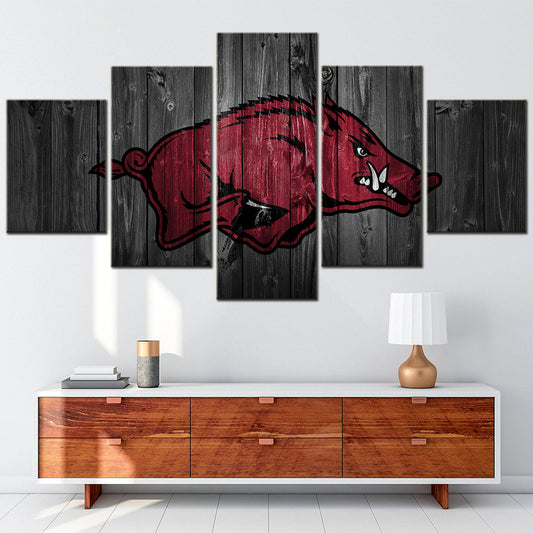 Basketball Canvas Wall Art - BK5002 - Arkansas Razorbacks Men's Basketball - Hogs