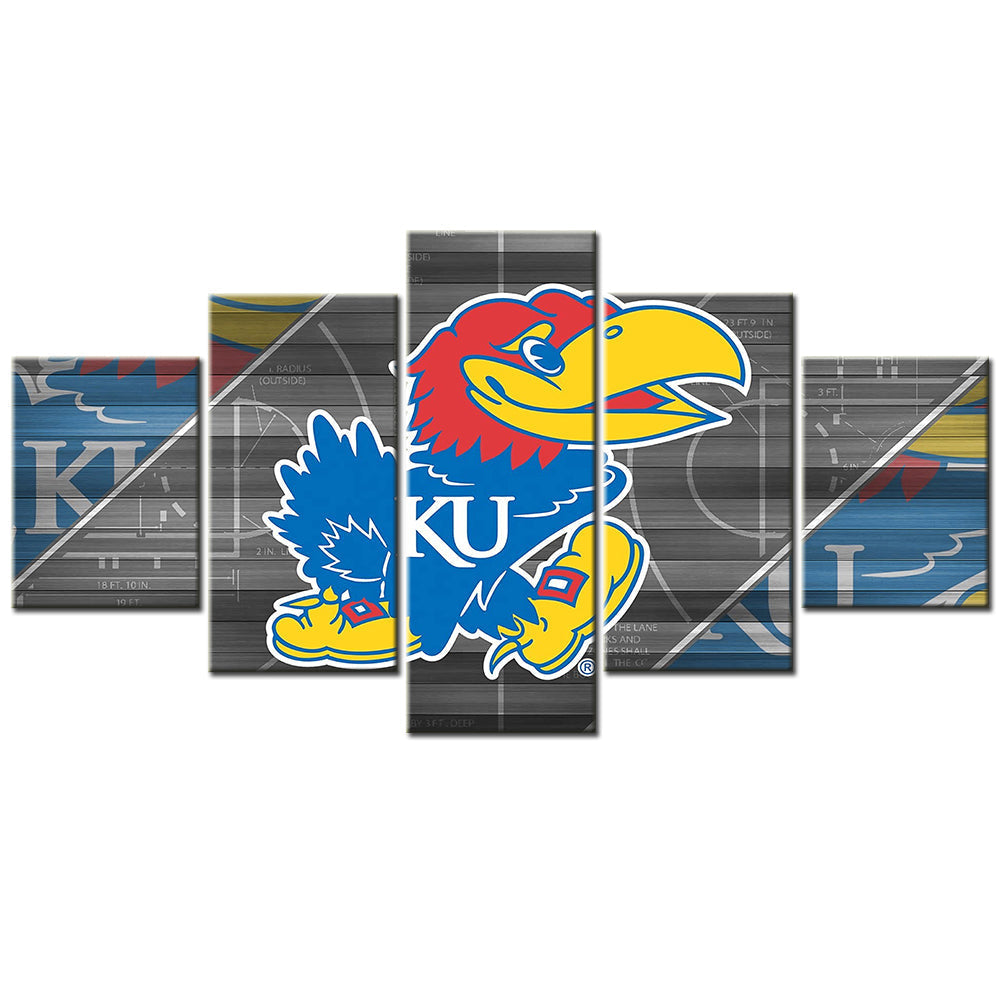 Basketball Canvas Wall Art - BK5020 - Kansas Jayhawks