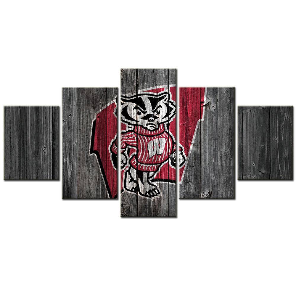 Basketball Canvas Wall Art - BK5022 - Wisconsin Badgers Men's Basketball