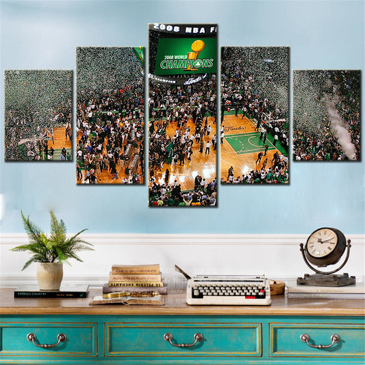 Basketball Canvas Wall Art - BK5023 - Boston Celtics Fleet - 2008 WORLD CHAMPIONS