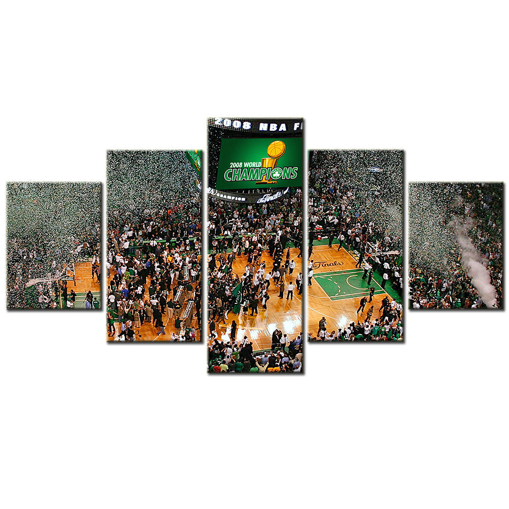 Basketball Canvas Wall Art - BK5023 - Boston Celtics Fleet - 2008 WORLD CHAMPIONS