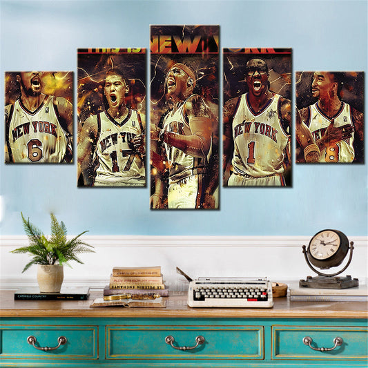 Basketball Canvas Wall Art - BK5025 - New York Knicks Team 1