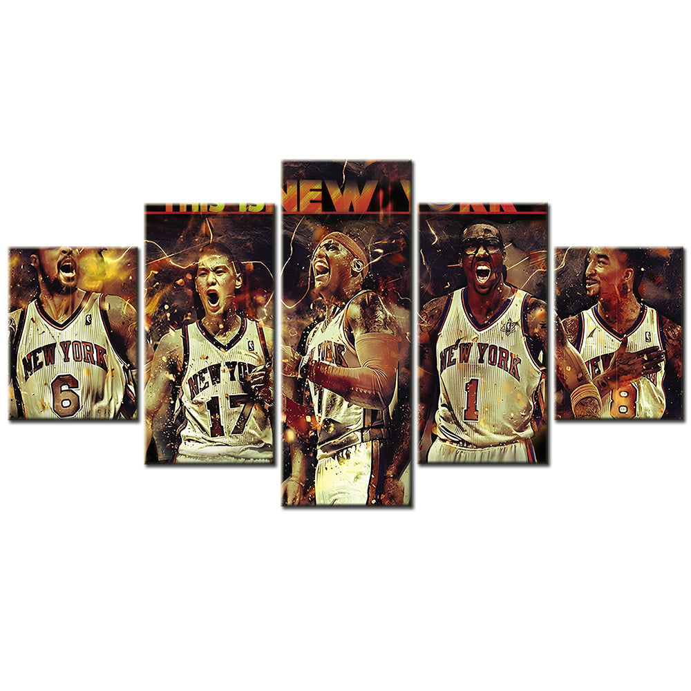 Basketball Canvas Wall Art - BK5025 - New York Knicks Team 1