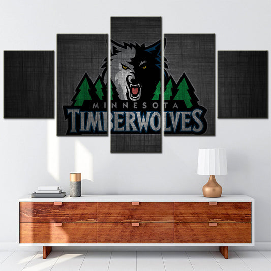 Basketball Canvas Wall Art - BK5035 - Minnesota Timberwolves