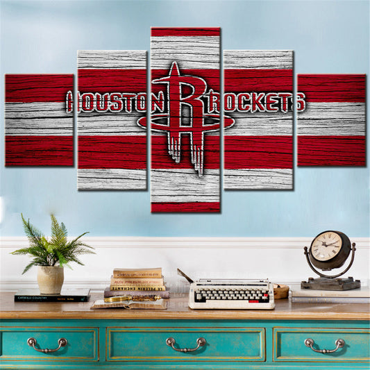 Basketball Canvas Wall Art - BK5012 - Houston Rockets