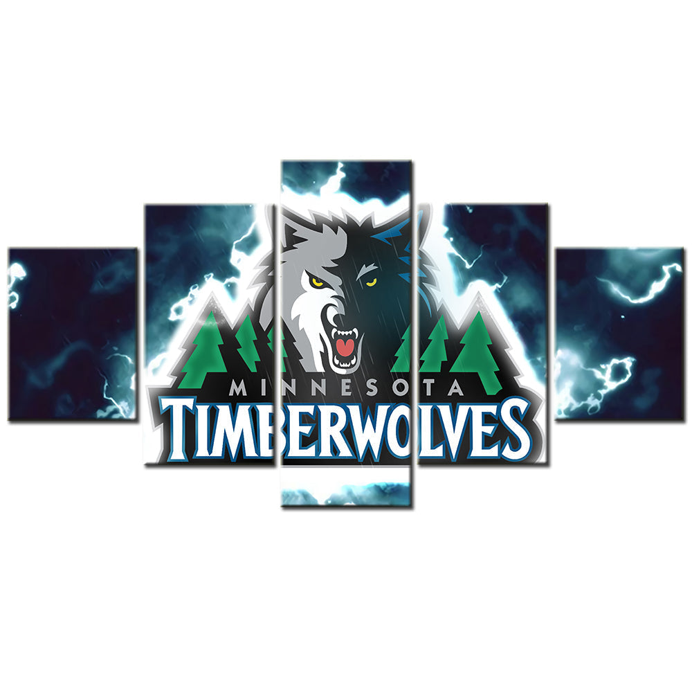 Basketball Canvas Wall Art - BK5013 - Minnesota Timberwolves