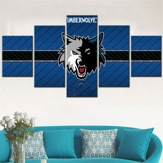 Basketball Canvas Wall Art - BK5005 - Minnesota Timberwolves Sport