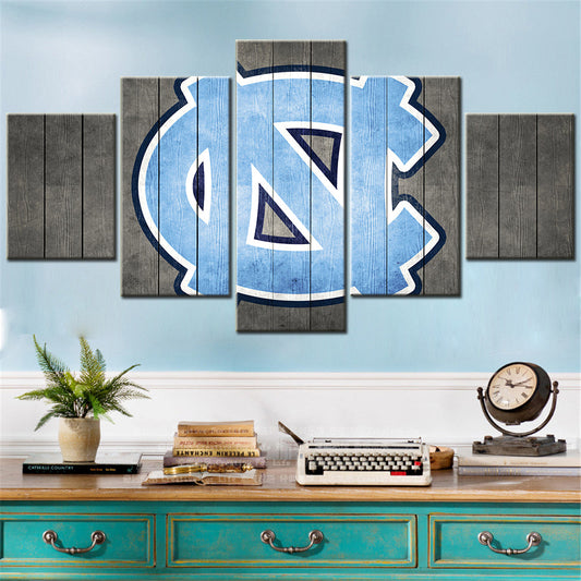 Basketball - 5 Pieces Wall Art - BK5015 - North Carolina Tar Heels Men's Basketball - Basketball Poster - Basketball Canvas