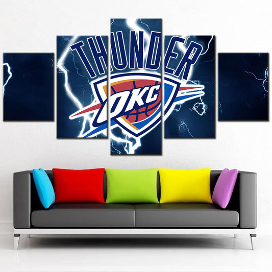 Basketball Canvas Wall Art - BK5006 - Oklahoma City Thunder