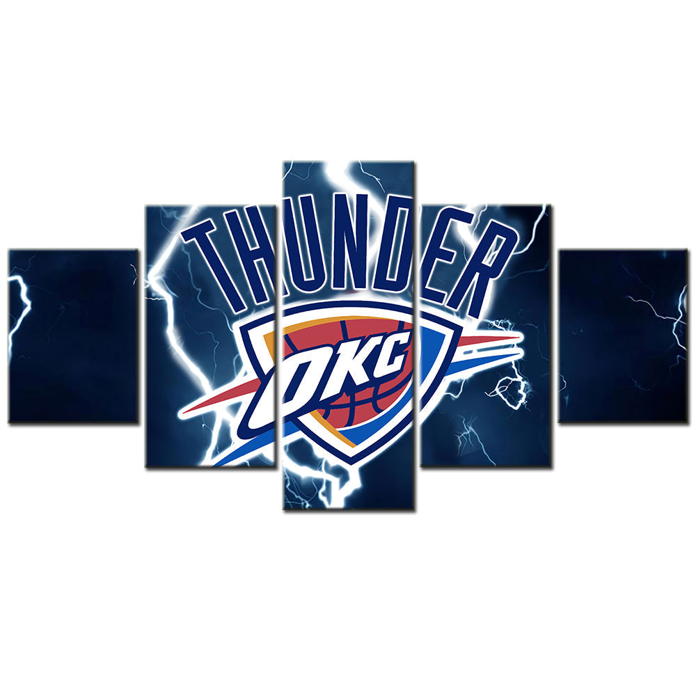 Basketball Canvas Wall Art - BK5006 - Oklahoma City Thunder