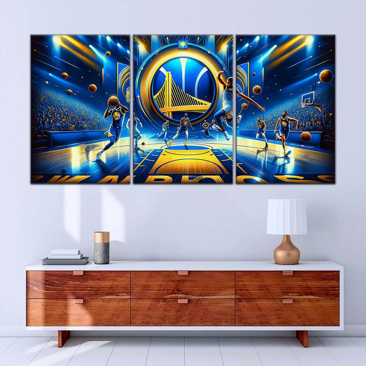 Basketball Canvas Wall Art - BK5047 - Golden State Warriors
