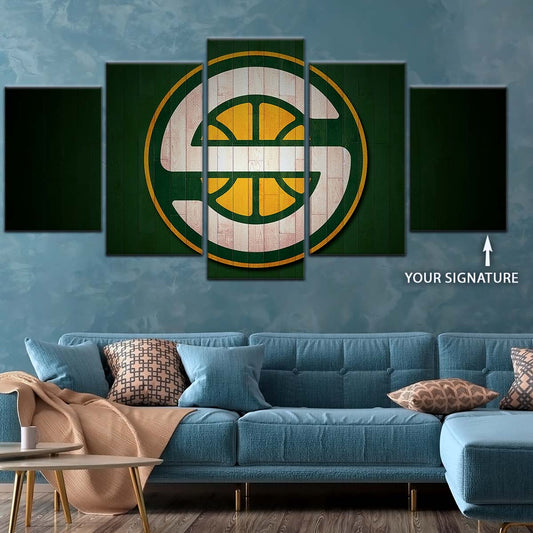 Basketball Wall Art - BK5060 - Seattle Supersonics Sports - Basketball Poster - Basketball Canvas