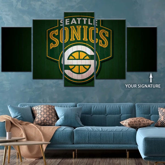 Basketball Wall Art - BK5061 - Seattle Supersonics Sports - Basketball Poster - Basketball Canvas