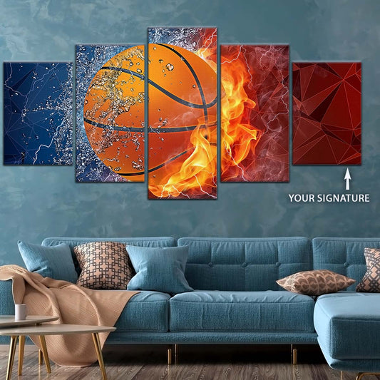 Basketball Wall Art - BK5070 - Dynamic Basketball - Basketball Poster - Basketball Canvas