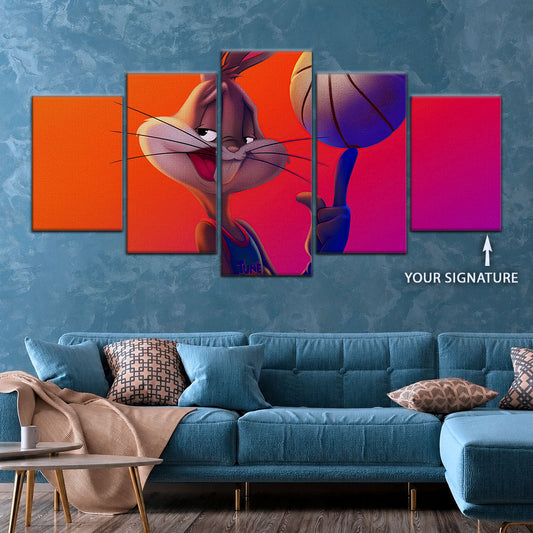 Basketball Canvas Wall Art - BK5053 - Bugs Bunny