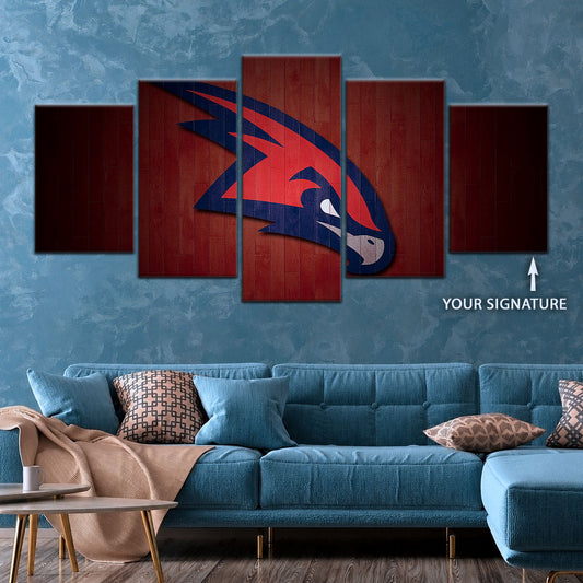 Basketball Canvas Wall Art - BK5064 - Atlanta Hawks Sports
