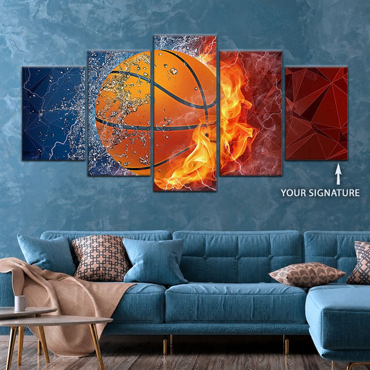 Basketball Canvas Wall Art - BK5070 - Dynamic Basketball